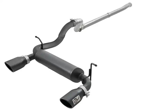 aFe 49-48076-B Rebel Series 2.5in 409 SS Cat-Back Exhaust w/ Black Tips 18-19 Jeep Wrangler (JL) V6 3.6L
