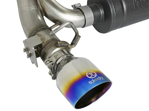 aFe 49-33103-L Takeda 3in 304 SS Cat-Back Exhaust System w/ Blue Flame Tip 16-18 Ford Focus RS I4-2.3L (t)