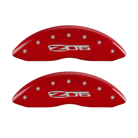 MGP 4 Caliper Covers Engraved Front C6/Corvette Engraved Rear C6/Z06 Yellow finish black ch