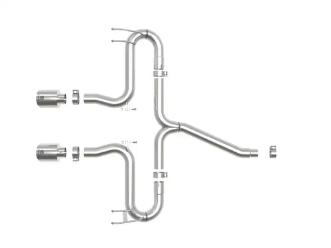 aFe 49-36625-P Takeda 2-1/2in 304 SS Axle-Back Exhaust w/Polished Tips 17-20 Honda Civic Sport L4-1.5L (t)