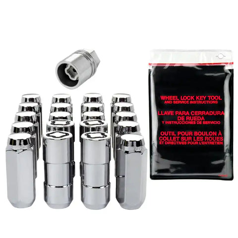 McGard 5 Lug Hex Install Kit w/Locks (Cone Seat Nut) M14X2.0 / 13/16 2.25in. Length - Chrome