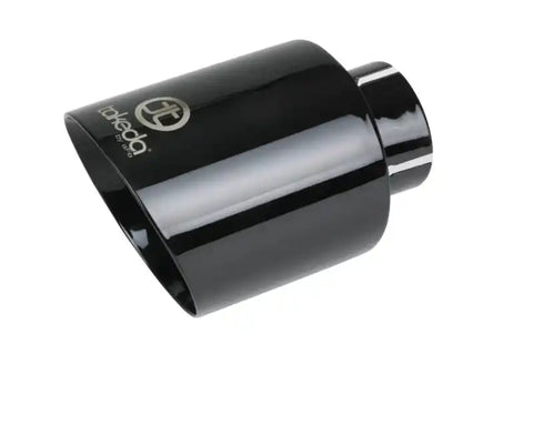 aFe 49T25454-BO7 Takeda 304 Stainless Steel Clamp-On Exhaust Tip 2-1/2in.Inlet / 4-1/2in Outlet - Black