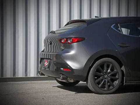 aFe 49-37023-C 19-22 Mazda 3 L4 2.5L Takeda 3in to 2-1/2in 304 SS Axle-Back Exhaust w/ Carbon Fiber Tip