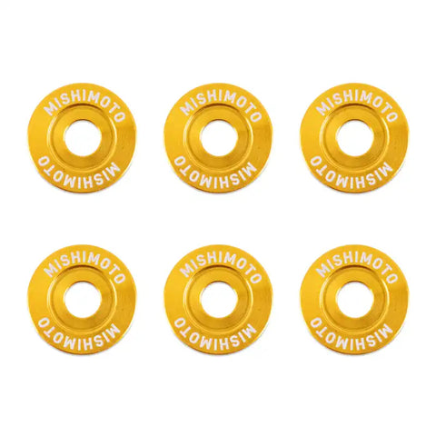 Mishimoto Large Fender Washer Kit (6pcs) - Gold