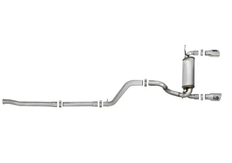 aFe 49-48076-P Rebel Series 2.5in 409 SS Cat-Back Exhaust w/ Polished Tips 18-19 Jeep Wrangler (JL) V6 3.6L