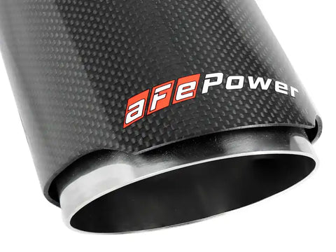 aFe 49T25404-C07 MACH Force-Xp 409 SS Clamp-On Exhaust Tip 2.5in. Inlet / 4in. Outlet 7in. L - Carbon