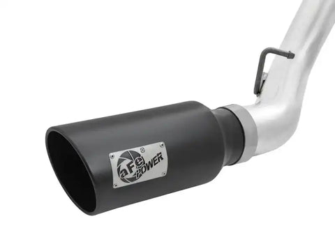 aFe 49-04080-B Atlas Exhaust 4in Dual DPF-Back Al Steel w/ Black Tips 16-17 GM Diesel Truck V8-6.6L (td) LML
