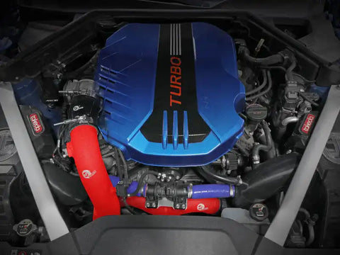 aFe 46-20504-R 18-21 Kia Singer V6-3.3L BladeRunner Alum Hot/Cold Charge Pipe Kit Red
