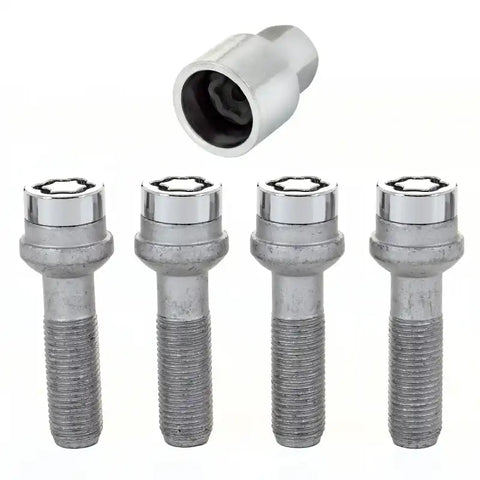 McGard Wheel Lock Bolt Set - 4pk. (Radius Seat) M14X1.5 / 17mm Hex 45.0mm Shank Length Chrome