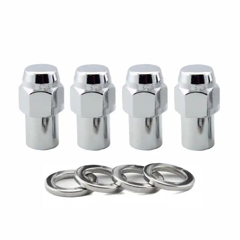 McGard Hex Lug Nut (Reg. Shank - .746in.) 7/16-20 / 13/16 1.65in. Length (4-Pack) Chrome