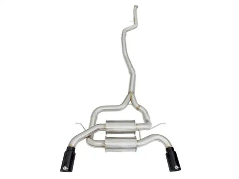 aFe 49-36326-B MACHForce XP SS-304 Black Tip 2.5in Dia Cat Back Exhaust 12-14 BMW 335i (F30) 3.0L (t)