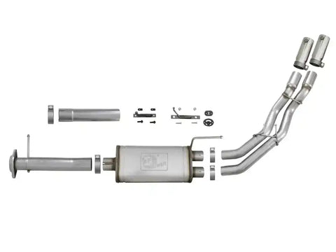 aFe 49-43078-P Rebel Series 3in. to 2.5in. 409 SS C/B Exhaust 11-14 Ford F-150 V6-3.5L (tt) - Polished Tip