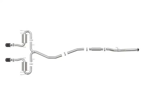 aFe 49-36624-C Takeda 3in 304 SS Cat-Back Exhaust System w/CF Tips 17-20 Honda Civic Sport L4-1.5L (t)