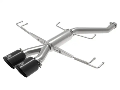 aFe 49-36626-B Takeda 2.5in 304SS Axle-Back Exhaust System 17-19 Honda Civic Type R L4-2.0L (t) - Black Tip