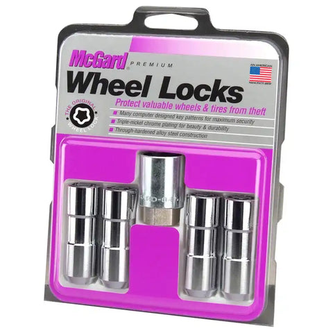 McGard Wheel Lock Nut Set - 4pk. (Cone Seat Duplex) 1/2-20 / 7/8 Hex 2.5in. Length Chrome