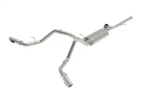 aFe 49-34132-P Gemini XV 3in 304SS CB Exhaust w/ Cutout 14-19 GM Trucks 4.3/5.3L Pol Tips - CrewCab/Extended