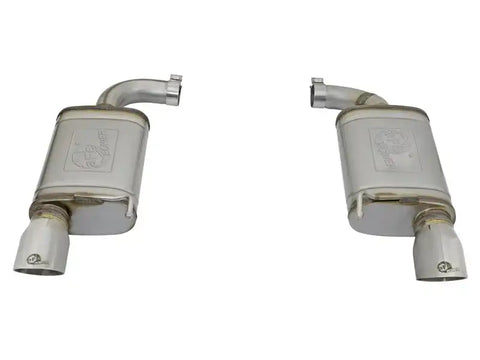 aFe 49-43085-P MACHForce XP 2.5in 409 Stainless Axle Back Exhaust w/Stainless Tips 15-17 Ford Mustang I4-2.3L