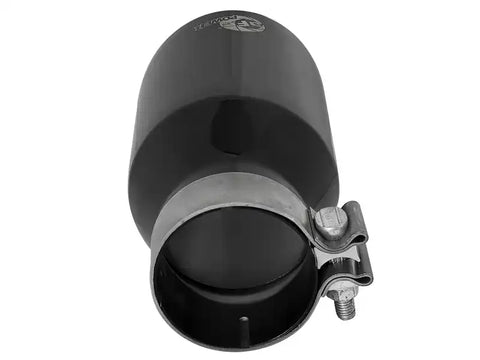 aFe 49T30454-B092 MACH Force-Xp Univ 304 SS Double-Wall Clamp-On Exhaust Tip - Black 3in Inlet 4.5in Outlet