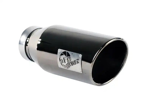 aFe 49-92018-BC MACHForce XP Exhausts Tips SS-304 EXH Tip 4In x 6Out 15L Bolt-On (blk chrome)