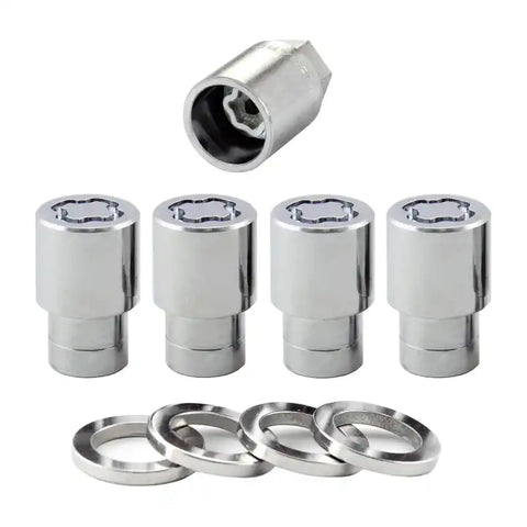 McGard Wheel Lock Nut Set - 4pk. (Reg. Shank Seat) 7/16-20 / 13/16 Hex 1.38in. Length Chrome