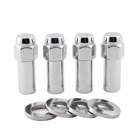 McGard Hex Lug Nut (X-Long Shank) M12X1.5 CTR Washer / 13/16 2.27in. Length (4-Pack) - Chrome