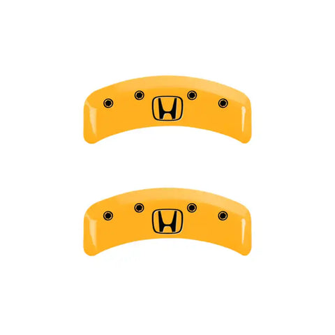 MGP 4 Caliper Covers Engraved Front Honda Rear H Logo Yellow Finish Black Char 2003 Honda Element