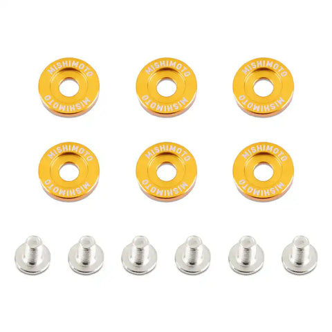 Mishimoto Large Fender Washer Kit (6pcs) - Gold