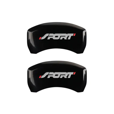 MGP 4 Caliper Covers Engraved Front & Rear No bolts/Sport Black finish silver ch
