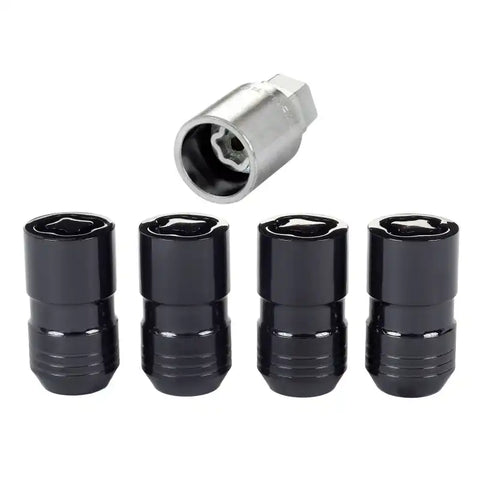 McGard Wheel Lock Nut Set - 4pk. (Cone Seat) M14X1.5 / 21mm & 22mm Dual Hex 1.639in. L Black
