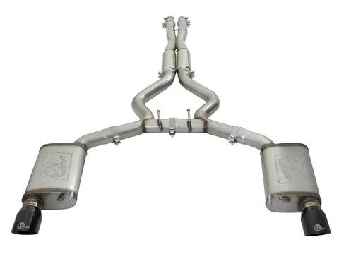 aFe 49-36448-B 20-21 Audi RS6 Avant V8 4L (tt) MACH Force-Xp 3in to 2.5in 304 SS Cat-Back Exhaust w/ Black Tip