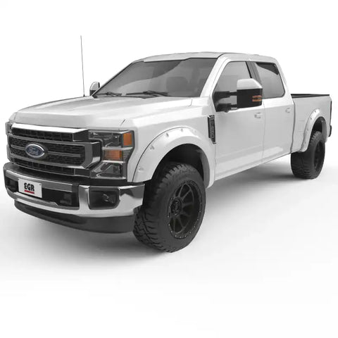 EGR 2017 Ford Super Duty Bolt-On Look Color Match Fender Flares - Set Oxford White