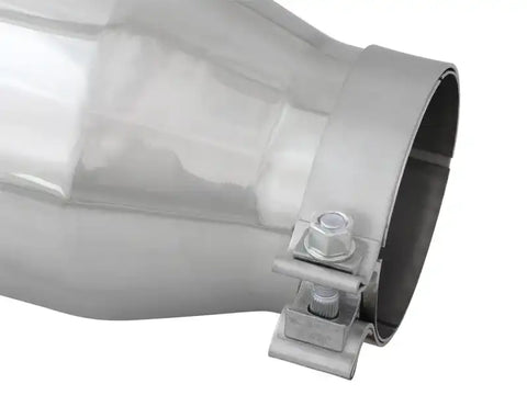 aFe 49T40606-P15 MACH Force-XP 304 SS Single Wall Polished Exhaust Tip Pair 4in Inlet x 6in Outlet 15in L