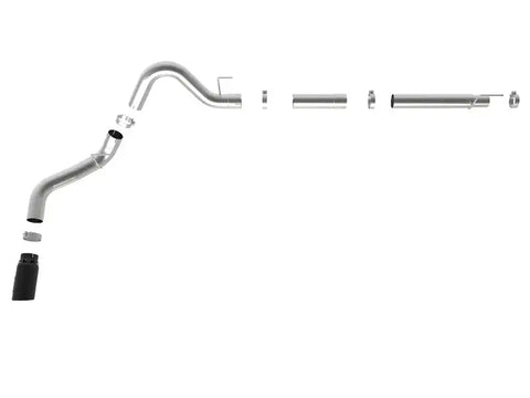 aFe 49-03106-B Atlas 4in Aluminized Steel DPF-Back Exh 18-19 Ford F-150 V6-3.0L (td) w/ Black Tip