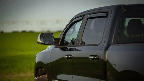 EGR 2019 Dodge Ram 1500 Crew Cab Tape-On Window Visors Set of 4 - Dark Smoke
