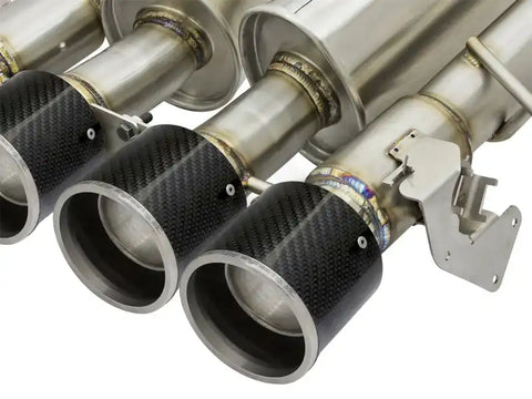 aFe 49-34056-C MACHForce XP 3in -2 1/2in Axle Back SS Exhaust w/Carbon Fiber Tips 14-17 Chevy Corvette V8 6.2L