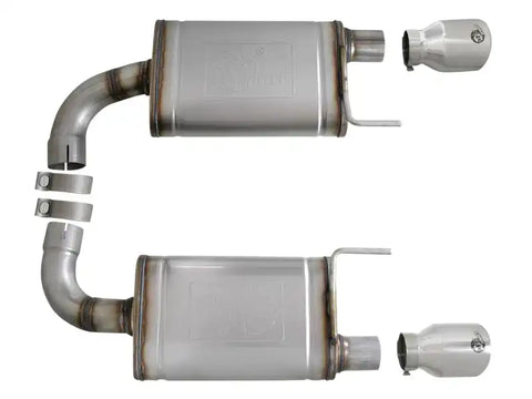 aFe 49-43105-P MACH Force-Xp SS Axle Back Exhaust w/Polished Tips 15-17 Ford Mustang GT V8-5.0L