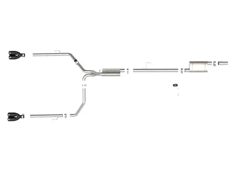 aFe 49-38084-B Vulcan Series 3in-2-1/2in 304 SS Cat-Back 2020 Jeep Gladiator (JT) V6-3.6L w/ Black Tips