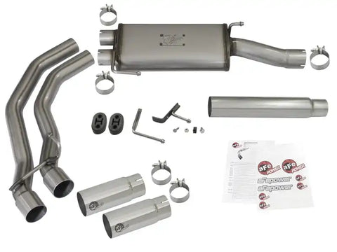 aFe 49-43079-P Rebel Exhausts Cat-Back SS Ford F-150 04-08 V8 4.6/5.4L w/ Polished Tips