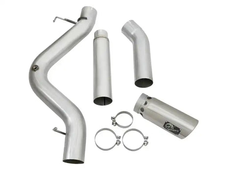 aFe 49-44081-P LARGE Bore HD 5in Exhausts DPF-Back SS w/ Pol Tips 16-17 GM Diesel Truck V8-6.6L (td) LML/L5P