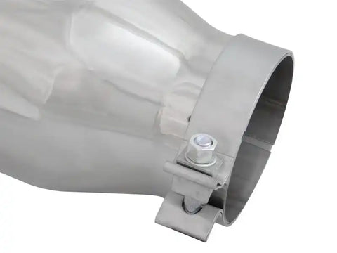 aFe 49T40601-P12 MACH Force-XP 304 SS Right Side Single Wall Polished Exhaust Tip 4in Inlet x 6in Outlet 12in L