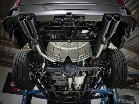 aFe 49-34102-B Vulcan Series 4-3in 304SS Exhaust Cat-Back w/ Blk Tips 2019 GM Silverado/Sierra 1500 V8-6.2L