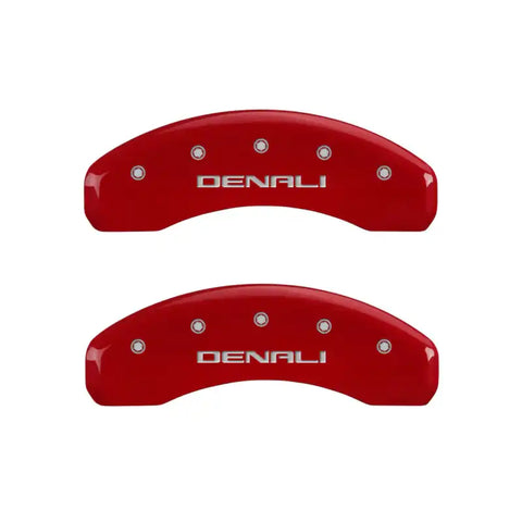 MGP 4 Caliper Covers Engraved Front & Rear Denali Yellow finish black ch