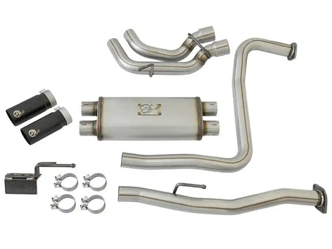 aFe 49-46124-B Rebel Series 3in 409 SS Cat-Back Exhaust w/ Black Tips 04-15 Nissan Titan V8 5.6L