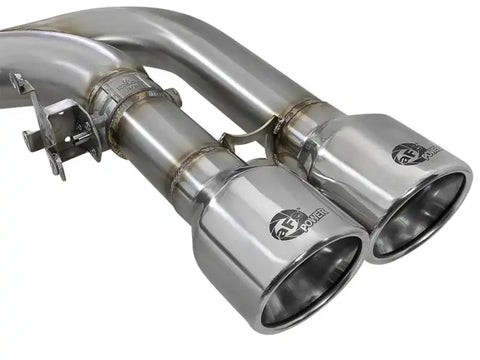 aFe 49-36342-P MACH Force-Xp 3.5in. 304 SS C/B Exhaust w/o Muffler 15-18 BMW X5 M V8-4.4L (tt) - Polished Tip