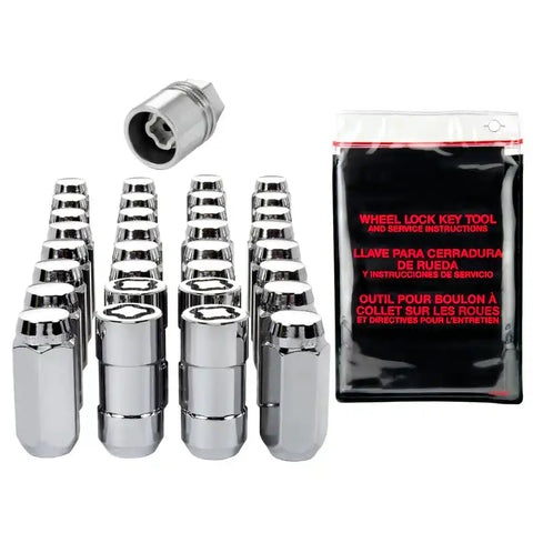 McGard 8 Lug Hex Install Kit w/Locks (Cone Seat Nut) 9/16-18 / 13/16 1.75in. Length - Chrome