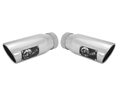 aFe 49T35456-P12 MACHForce-XP 304 Stainless Steel Polished Exhaust Tip 3.5in x 4.5in Out 12in L Clamp-On