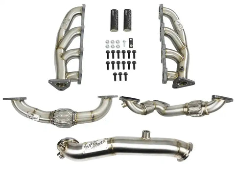 aFe 48-34139 Twisted Steel Headers Up-Pipes & Down-Pipe 11-15 GM Diesel Trucks V8-6.6L (td) LML