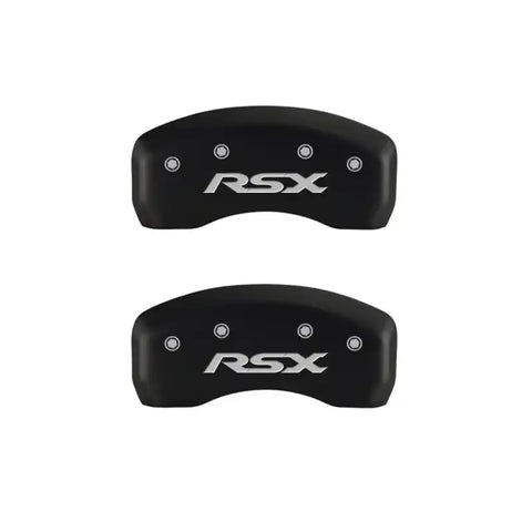 MGP 4 Caliper Covers Engraved Front Acura Engraved Rear RSX Red finish silver ch