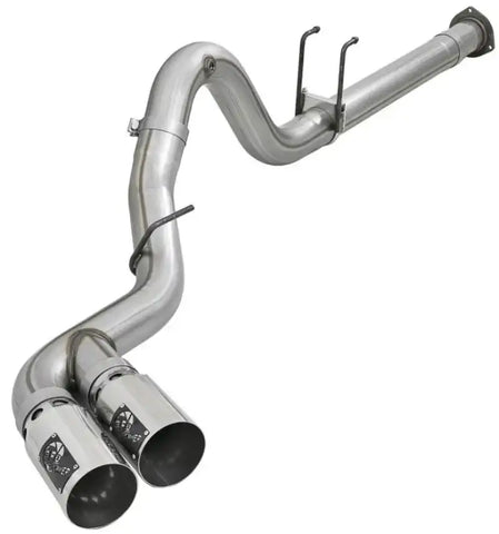 aFe 49-43121-P Power 15-16 Ford F250/F350 6.7L Diesel Rebel XD 4in 409 SS DPF-Back Exhaust System - Pol Tips