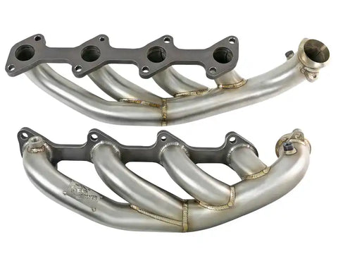 aFe 48-33022 Twisted Steel 1.75-2in 304 SS Headers 03-07 Ford Diesel Trucks V8-6.0L (td)